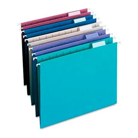 Smead Smead Designer Assortment Hanging Folders, 1/5 Tab, 11 Point Stock, Letter, 25/Box 64056